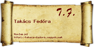 Takács Fedóra névjegykártya