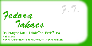 fedora takacs business card